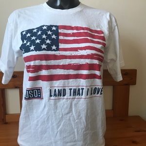 Bayside 3/$21 Junior M American Flag 🇺🇸 Tee